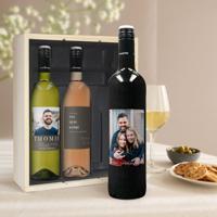 Wijnpakket met bedrukt etiket - Merlot, Syrah en Sauvignon Blanc - thumbnail