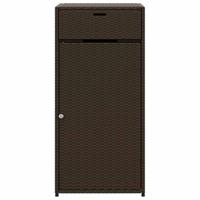 Tuinkast 55x55x111 cm poly rattan bruin - thumbnail