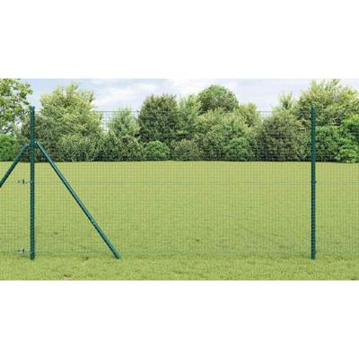 VidaXL Afrasteringspaal groen 10 x 1 m (25 x 25 mm gaas) staal