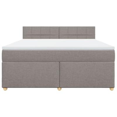 Boxspring met matras stof taupe 180x200 cm