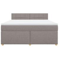 Boxspring met matras stof taupe 180x200 cm - thumbnail