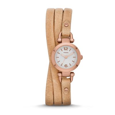 Horlogeband Fossil ES3477 Onderliggend Leder Beige 6mm Horlogeband Fossil ES3477 Onderliggend Leder Beige 6mm