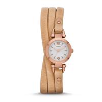Horlogeband Fossil ES3477 Onderliggend Leder Beige 6mm - thumbnail