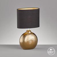 Fischer & Honsel Schemerlamp goud met zwart Foro 36cm 50558 - thumbnail