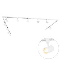 QAZQA Modern 1-fase railsysteem met 10 spots wit - Jeana - thumbnail