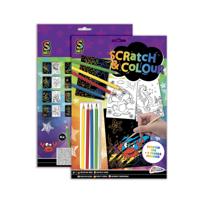 Grafix Knutselset scratch en kleuren a4 - thumbnail