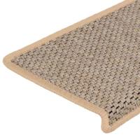 Trapmatten zelfklevend 30 st sisal-look 65x21x4 cm lichtbeige - thumbnail