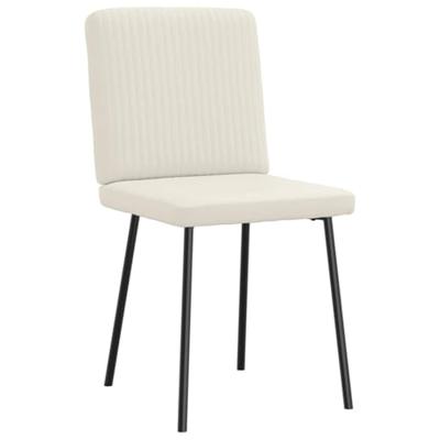 Eetkamerstoelen 2 st fluweel crmekleurig Eetkamerstoelen 2 st fluweel crmekleurig