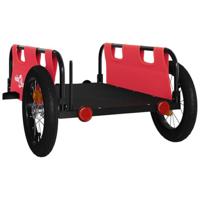 Fietstrailer oxford stof en ijzer rood - thumbnail