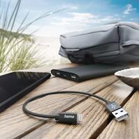 Hama 00201578 USB-laadkabel USB 2.0 Apple Lightning stekker, USB-A stekker 0.20 m Zwart - thumbnail