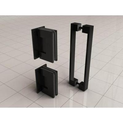 Wiesbaden Scharnierset + Hendel tbv Nisdeur Zonder Profiel Mat Zwart