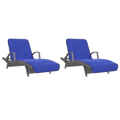 VidaXL Strandhanddoeken 2 st 400 g/m² 75x200 cm stof koningsblauw VidaXL Strandhanddoeken 2 st 400 g/m² 75x200 cm stof koningsblauw