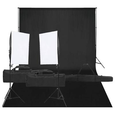 VidaXL Fotostudioset met verlichtingsset en achtergrond VidaXL Fotostudioset met verlichtingsset en achtergrond