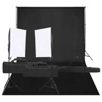 VidaXL Fotostudioset met verlichtingsset en achtergrond - thumbnail