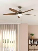 EGLO plafondventilator met licht - SUSALE - nikkel mat - Ø 1320 mm - met trekkoord - thumbnail