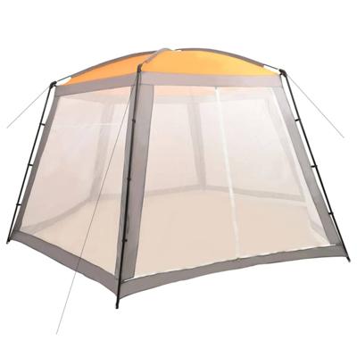 VidaXL Zwembadtent 590x520x250 cm stof grijs