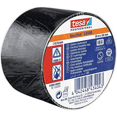 Isolatietape TESA Zwart Wit PVC (25 m x 50 mm)