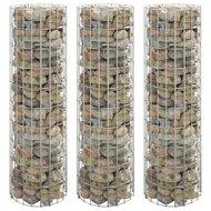 VidaXL Gabion plantenbakken 3 st rond verhoogd ø30x100 cm staal VidaXL Gabion plantenbakken 3 st rond verhoogd ø30x100 cm staal