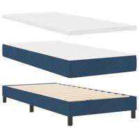 Boxspringbed met matras met matras Blauw 90 x 190 cm Stof - thumbnail