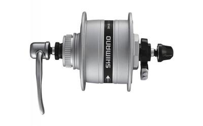 Shimano dynamonaaf hd-3d37 3 watt 36 gaats center-lock snelspanner zilver