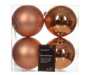 Kerstbal kunststof d10 cm rood kpr 4st kerst Decoris - Decoris Kerstbal kunststof d10 cm rood kpr 4st kerst Decoris - Decoris