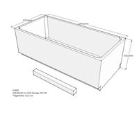 Xenz beterbad baddrager voor kanaga 190x90cm - thumbnail