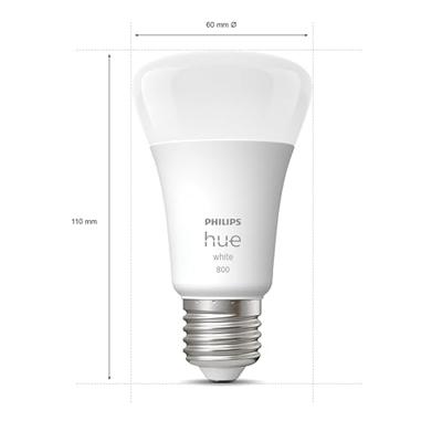 Philips Hue LED-lamp (4 stuks) 871951431914100 Energielabel: F (A - G) Hue White Viererpack 4x800lm 60W E27 36 W Warmwit Energielabel: F (A - G)