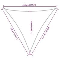 VidaXL Zonnezeil 160 g/m² 4,5x4,5x4,5 m hdpe crèmekleurig - thumbnail