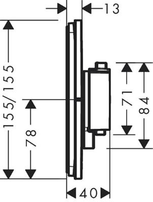 Hansgrohe Showerselect Comfort E thermostaat inbouw voor 2 functies black chrome 15572340