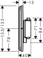 Hansgrohe Showerselect Comfort E thermostaat inbouw voor 2 functies black chrome 15572340 - thumbnail