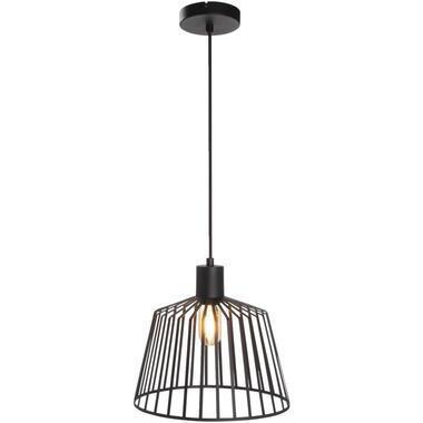 Hanglamp Fynn zwart metaal E27 150xØ30 cm - Leen Bakker