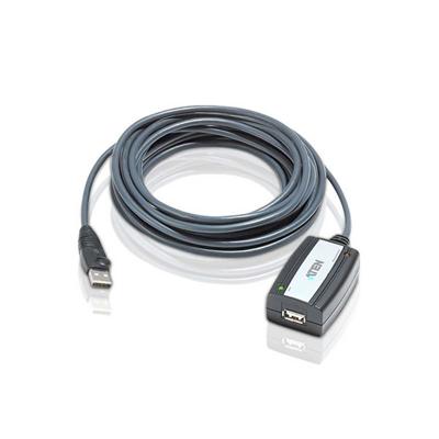 Actieve USB 2.0 Verlengkabel USB A Male - USB A Female 5 m Grijs