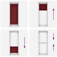 Pliss rolgordijn 70x200 cm stofbreedte 69,4 cm bordeauxrood - thumbnail