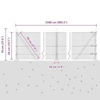 VidaXL Afrasteringspaal groen 25 x 0,5 m (19 x 19 mm mesh) staal - thumbnail