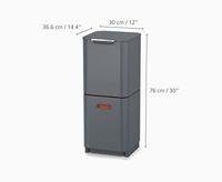 Joseph Joseph Intelligent Waste Afvalemmer Totem Compact 40 Liter (2x20 Liter) - thumbnail
