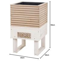 Siena Garden Belina Box S 6451 Plantenbak Dennenhout, Kunststof Natuur - thumbnail