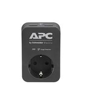 APC pme1wu2b-gr tussenstekker met overspanningsbeveiliging 3680w 1x stopcontact + 2x usb lader - thumbnail