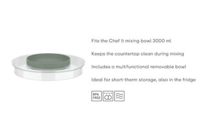 Mepal spatdeksel beslagkom chef it 3000 ml chalk