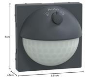 Merten MEG5711-0414 Bewegingsmelder Inbouw (in muur) 180 ° Relais Antraciet IP20 - thumbnail