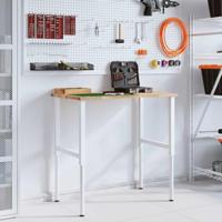 Werkbank 100x60x(71,5-98) cm massief eikenhout - thumbnail