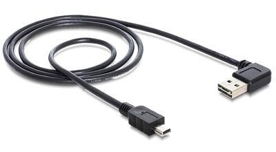 Delock 83380 Kabel EASY-USB 2.0 Type-A male haaks links/rechts > USB 2.0 Type Mini-B male 3 m