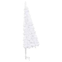 VidaXL Kunstkerstboom hoek 210 cm pvc wit - thumbnail