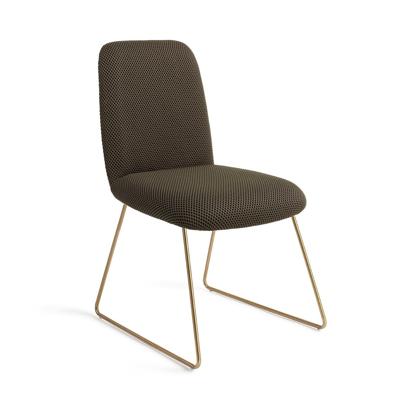 Jesper Home Eetkamerstoel 'Taiwa' Slide Gold, kleur Jungle Jewel