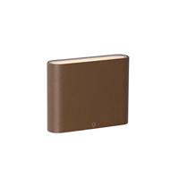 QAZQA Moderne buiten wandlamp roestbruin 11,5 cm incl. LED IP65 - - thumbnail