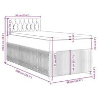 Boxspring met matras stof zwart 90x200 cm - thumbnail