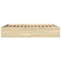 Bedframe bewerkt hout sonoma eikenkleurig 150x200 cm - thumbnail