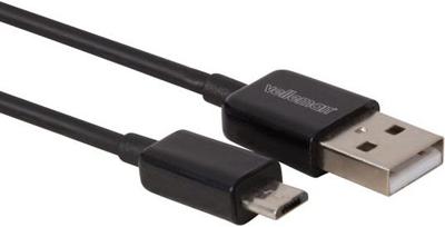 Micro-USB naar USB A 2.0 kabel 2m zwart Velleman