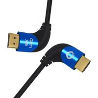 Oehlbach D1C42543 HDMI-kabel HDMI Aansluitkabel HDMI-A-stekker, HDMI-A-stekker 3.00 m Zwart 8K UHD, 90° haaks naar links, Afgeschermd (drievoudig) - thumbnail