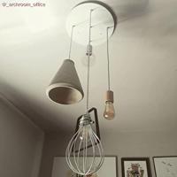 Plafondkap wit met 5 uitgangen rond 40cm - thumbnail