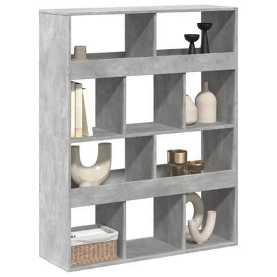 kamerscherm 100x33x125,5 cm bewerkt hout betongrijs